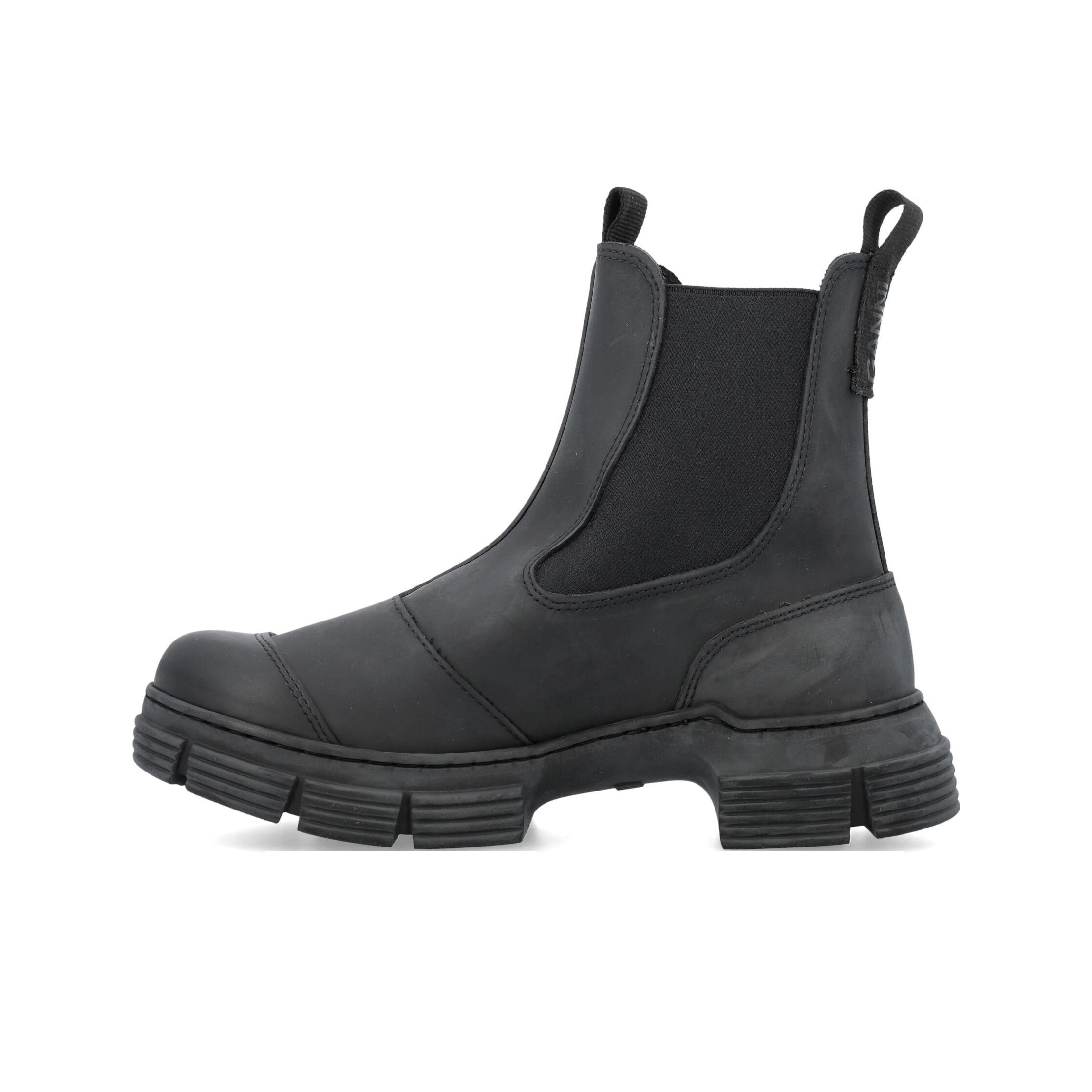 ショートブーツ・ブーティ Ganni Chelsea boots - Ganni - Synthetic - Black Black/Black Black Everyday Mid Chelsea Boots | GANNI US