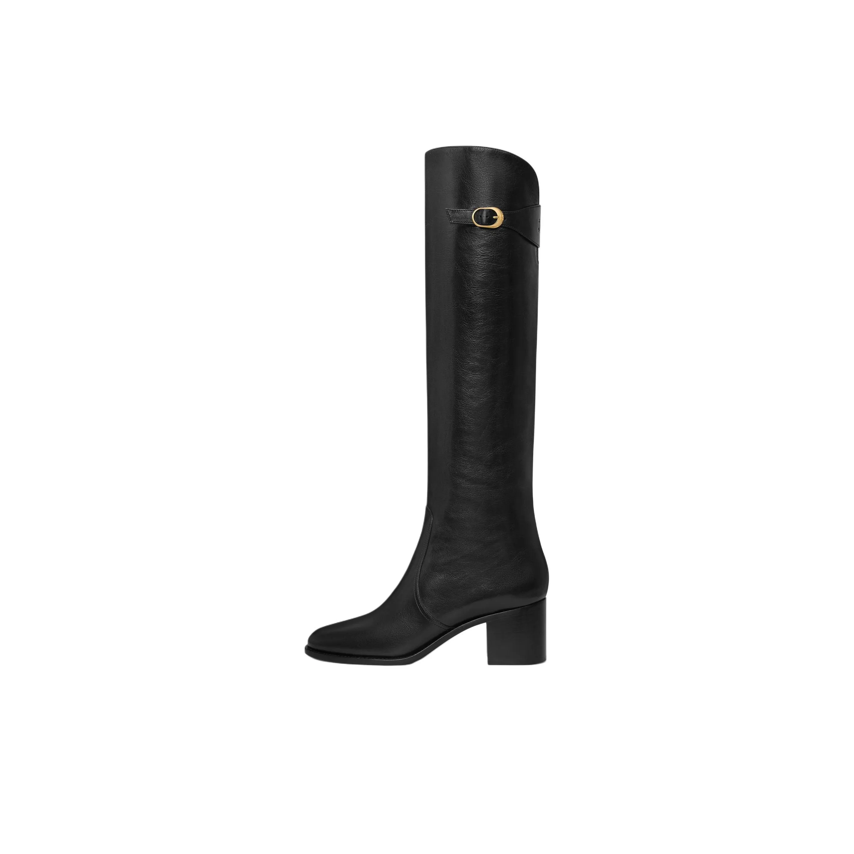 CELINE Garance Knee high Boots Women's Black