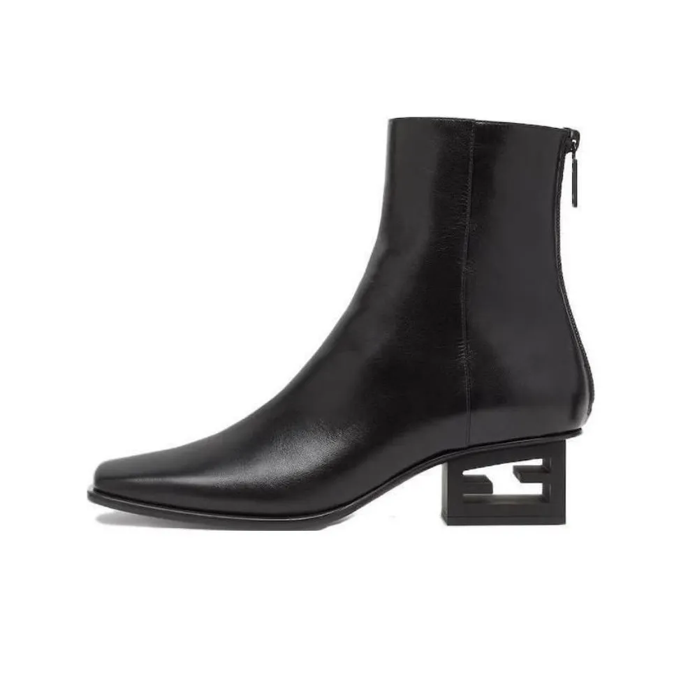 FENDI Square-Toe Heeled Boots Women's