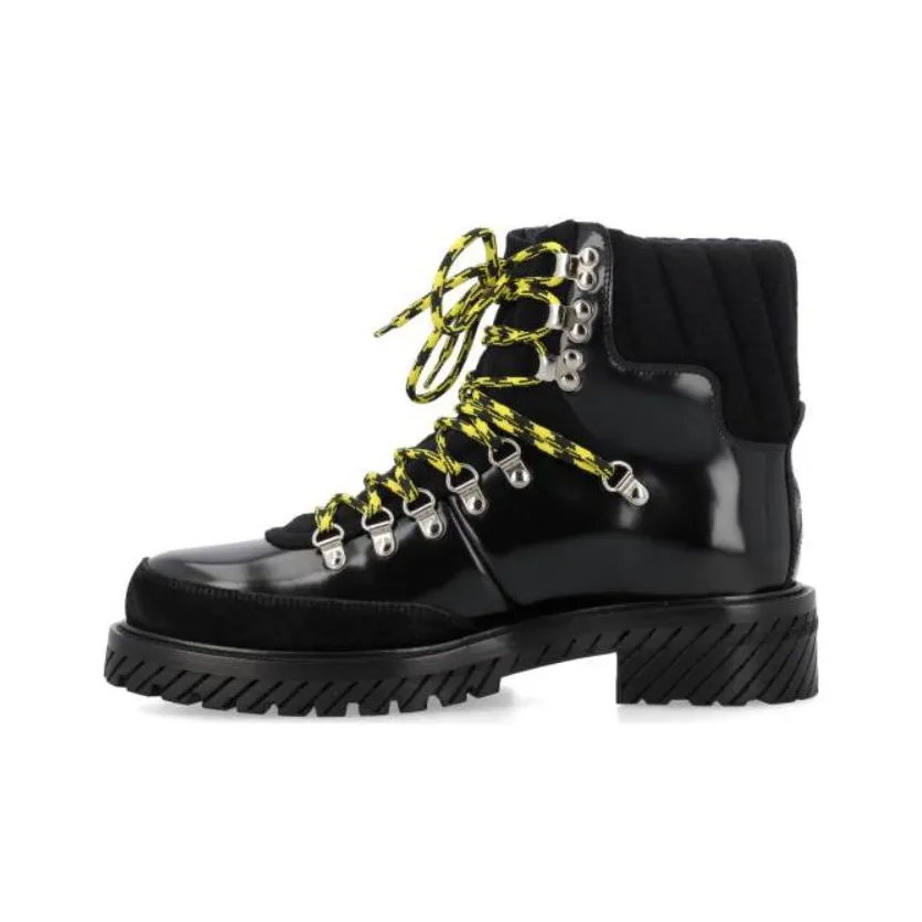 OFF WHITE Gstaad Lace Up Boot Black