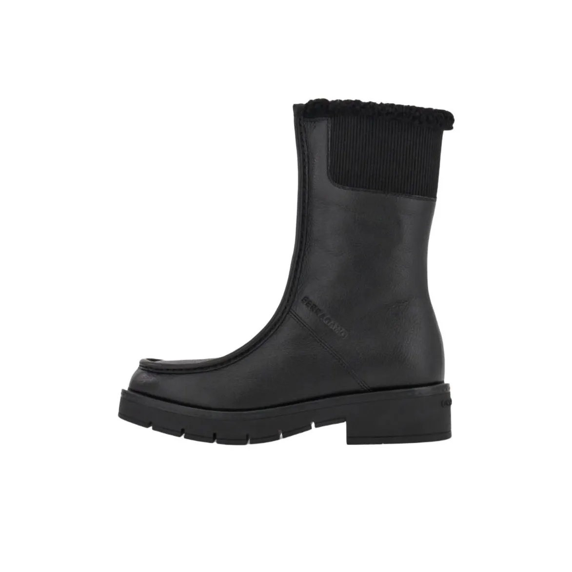 FERRAGAMO Montse Fur Ankle Boots Women's Black