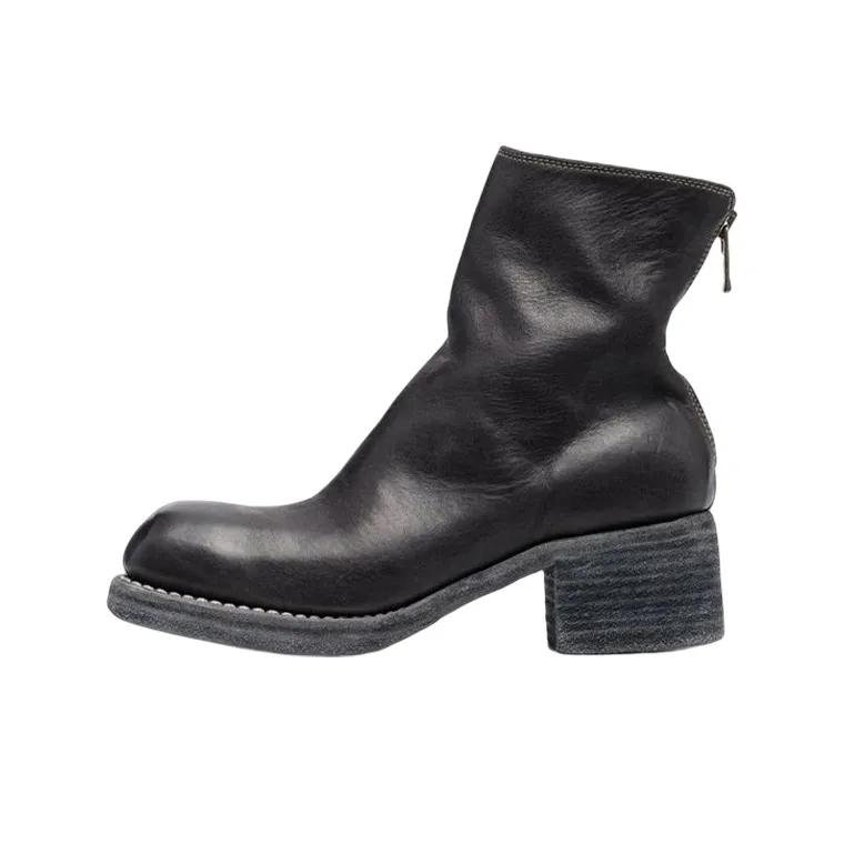 GUIDI Zip-front Ankle Boots