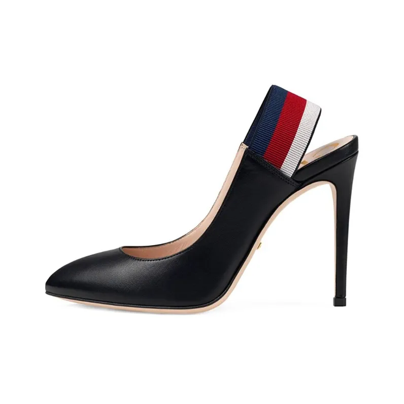 GUCCI Slim Heel High Heels 10.5cm Women's Black