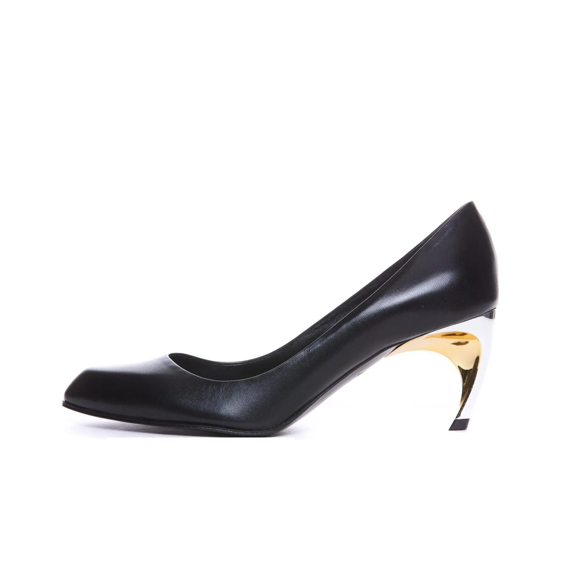 Alexander McQueen Metallic-heel Leather Pumps