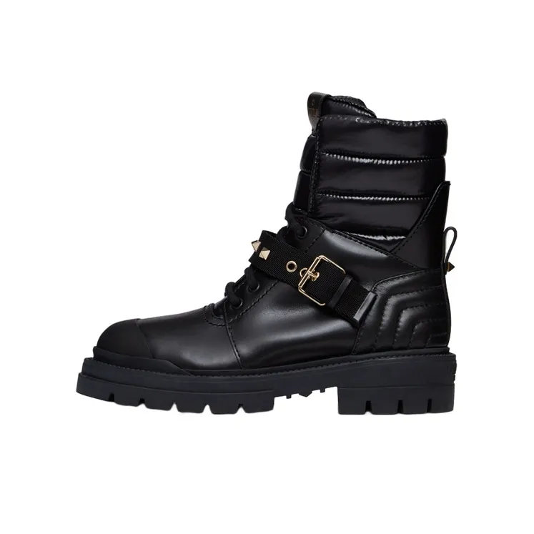 Valentino Rockstud Ankle Boots 2cm Women's Black