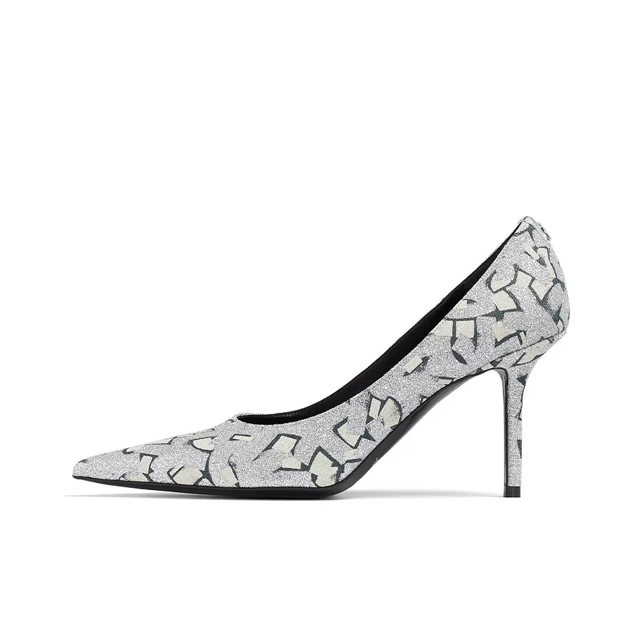 Jimmy Choo Love High Heels Women's Low-Top Silver