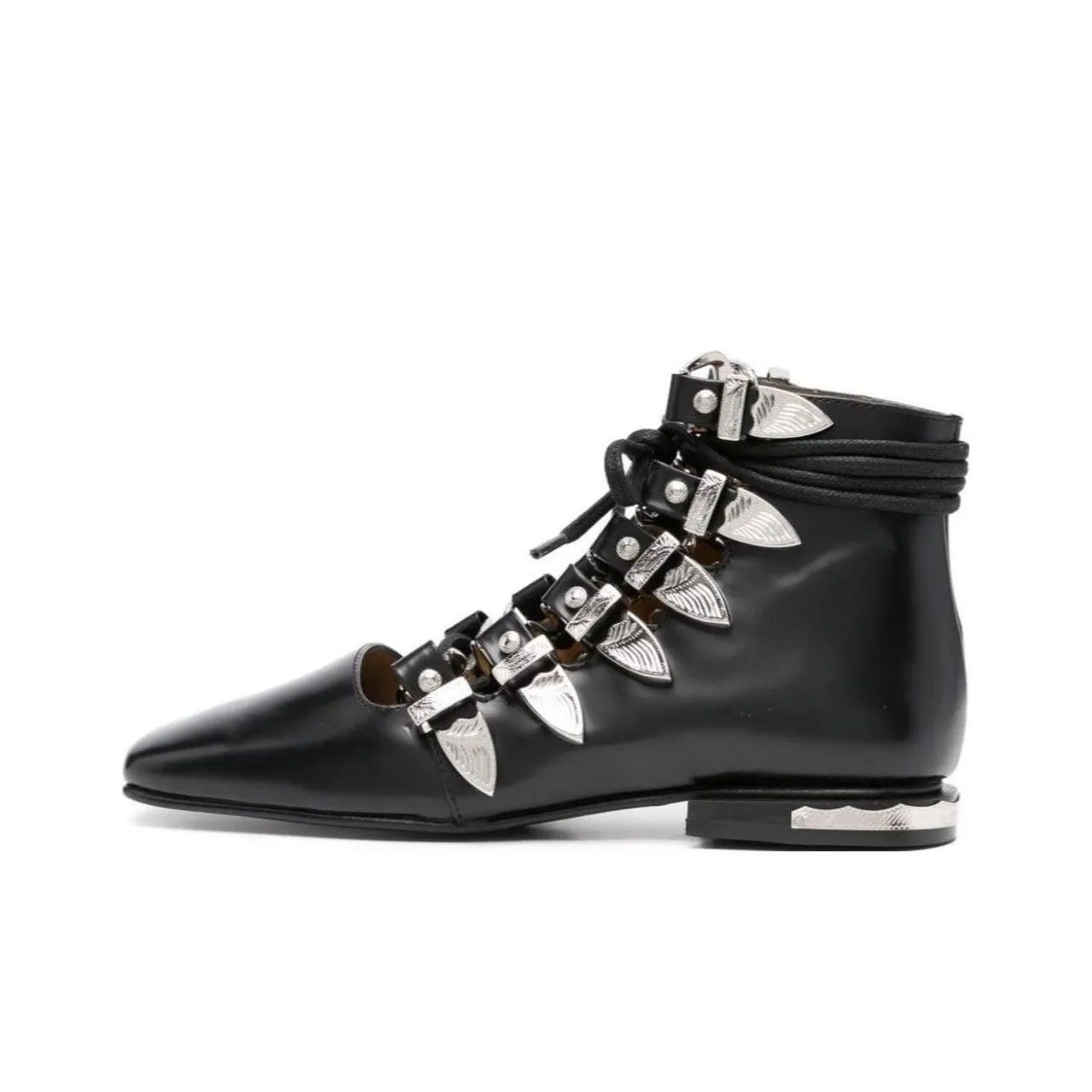 Toga Pulla Buckled Lace up Leather Sandals