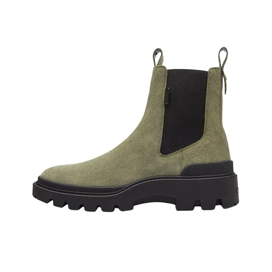 COACH Colson Short Chelsea Boots 4cm Men
s Army Green