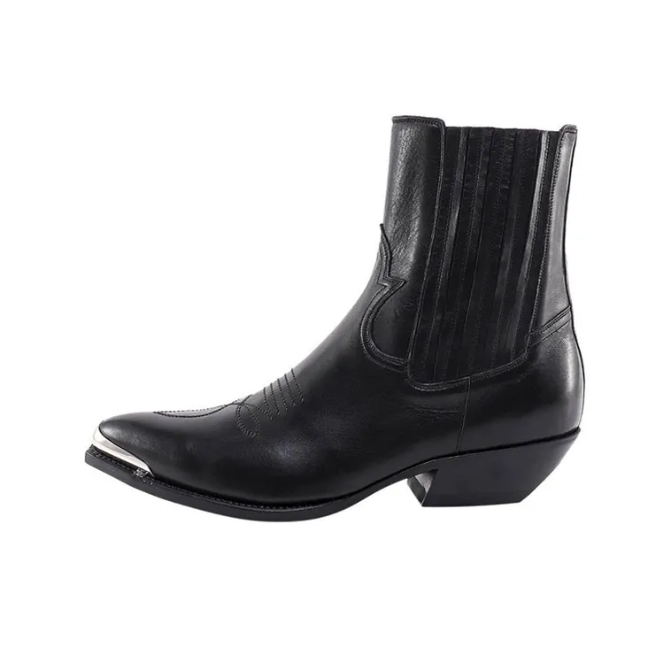 CELINE Short Chelsea chunky Boots Men's Black