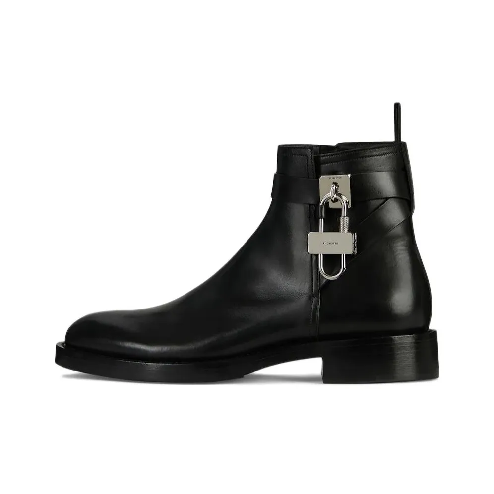 Givenchy Lock Ankle Boots Men's Black