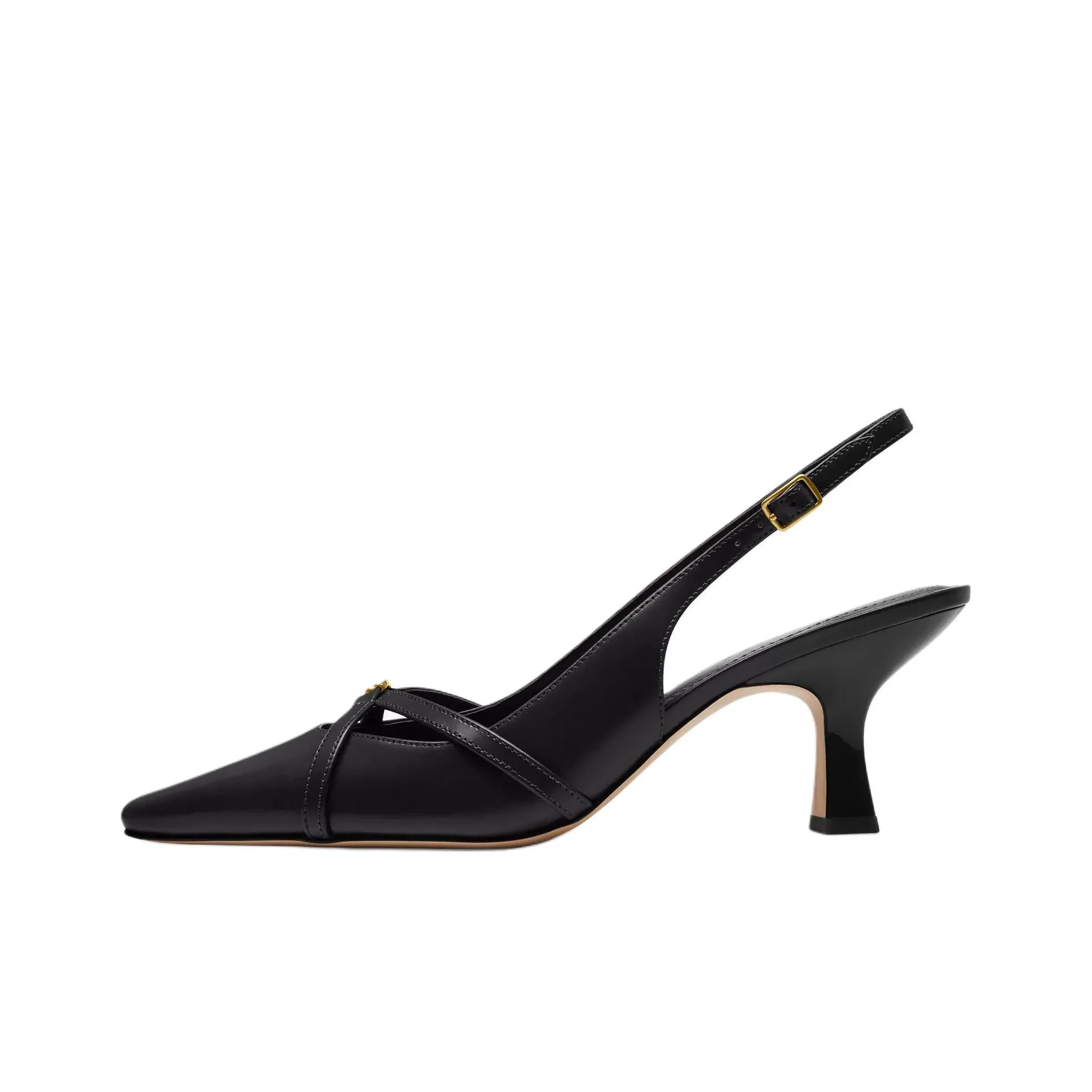 COACH Irregular Heel High Heels 6.4cm Women's Black