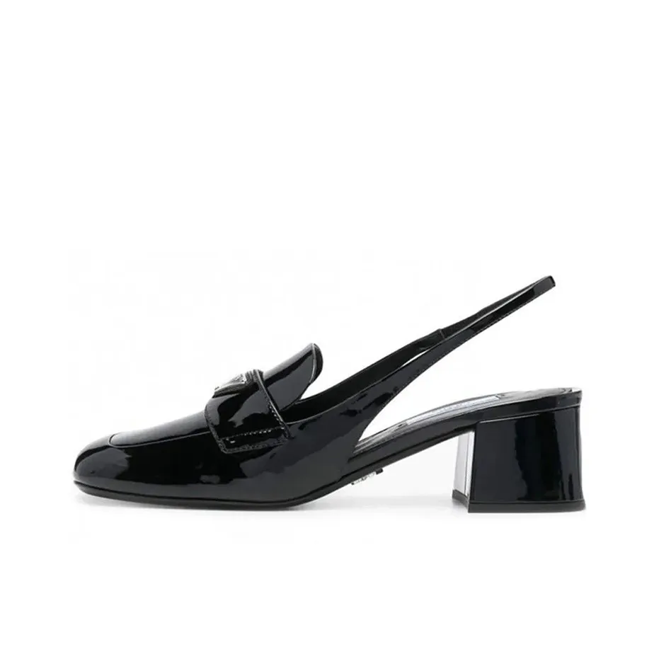 PRADA Chunky Heel High Heels 4.5cm Women's Black