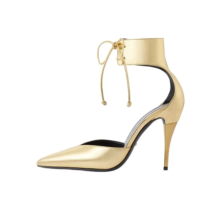 GUCCI Priscilla 105mm Metallic Pumps