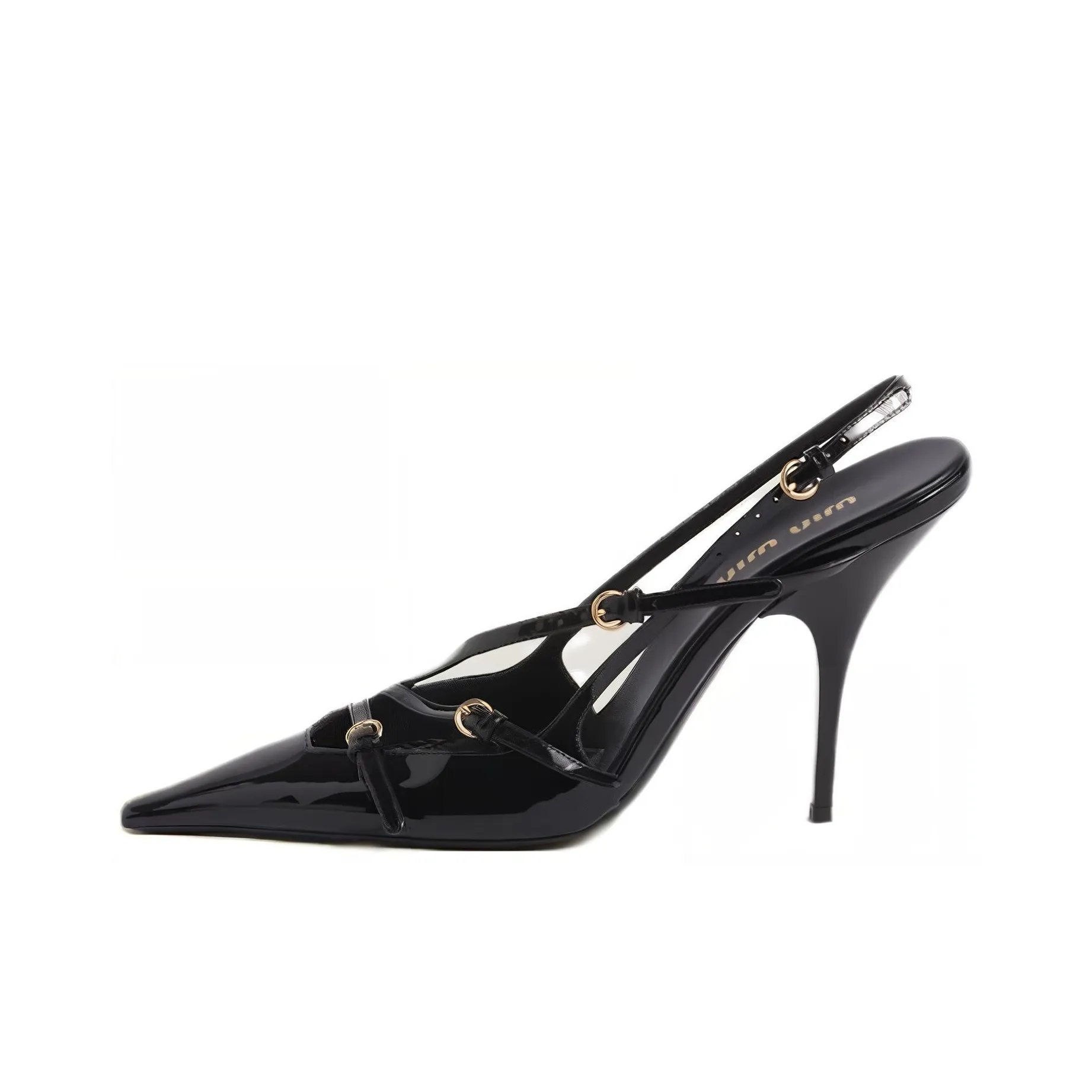MIU MIU Buckle embellished 105mm Slingback Pumps