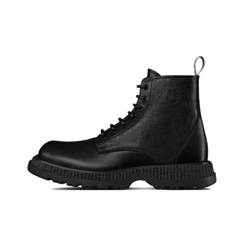 DIOR Buffalo Lace Up Ankle Boot 'DIOR Oblique Debossed   Black'