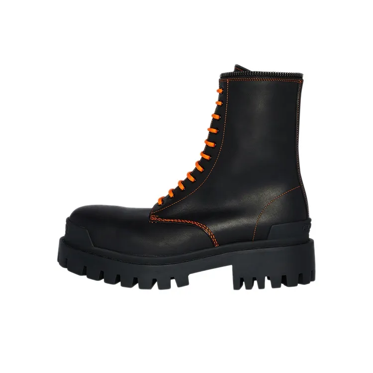 Balenciaga Master Tiger Year Collection Short Martin Boot Men's Black Orange