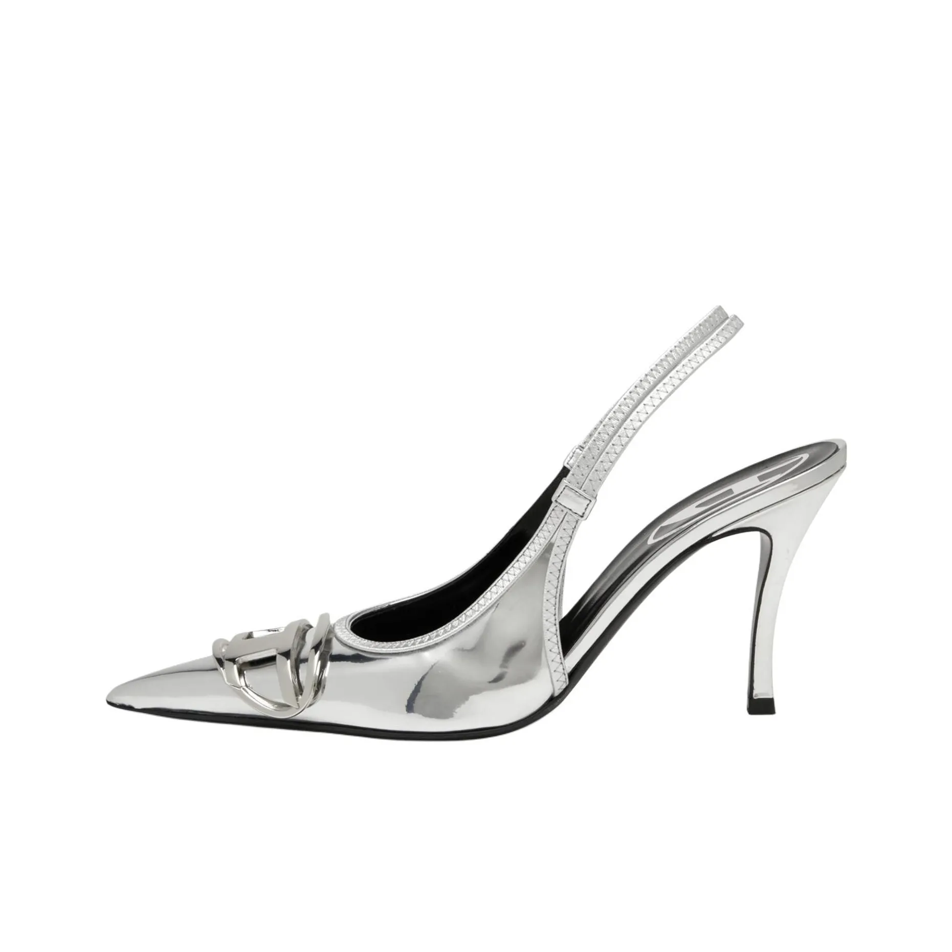 DIESEL D Venus Slim Heel High Heels 9cm Women's Silver