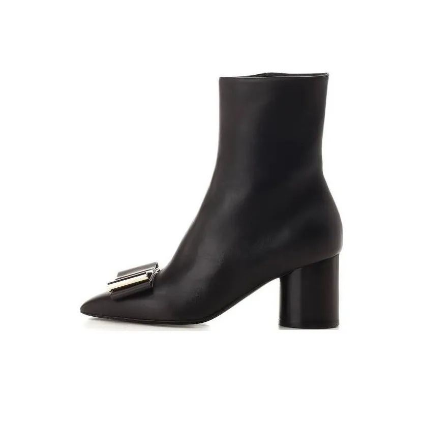 FERRAGAMO 60mm Bow detail Ankle Boots