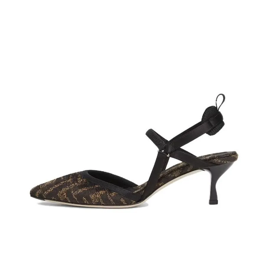 FENDI Monogram Jacquard Slingback Pumps
