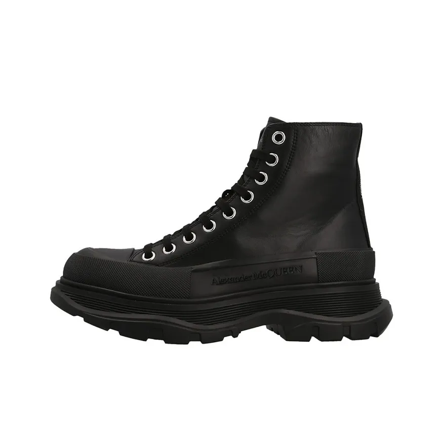 Alexander McQueen Chunky High top Sneakers 'Black' Women's