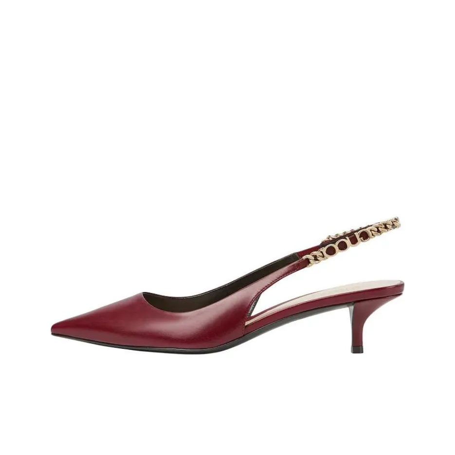 GUCCI Signoria Узкий каблук Высокие каблуки 4,3 см Женские Красный