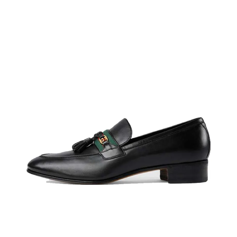GUCCI Interlocking Collection Block Heel Loafers 3.5cm Men's