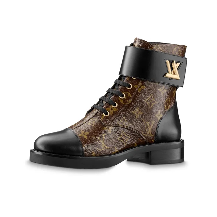 LOUIS VUITTON Wonderland Short Ankle Boots Women's Brown Black