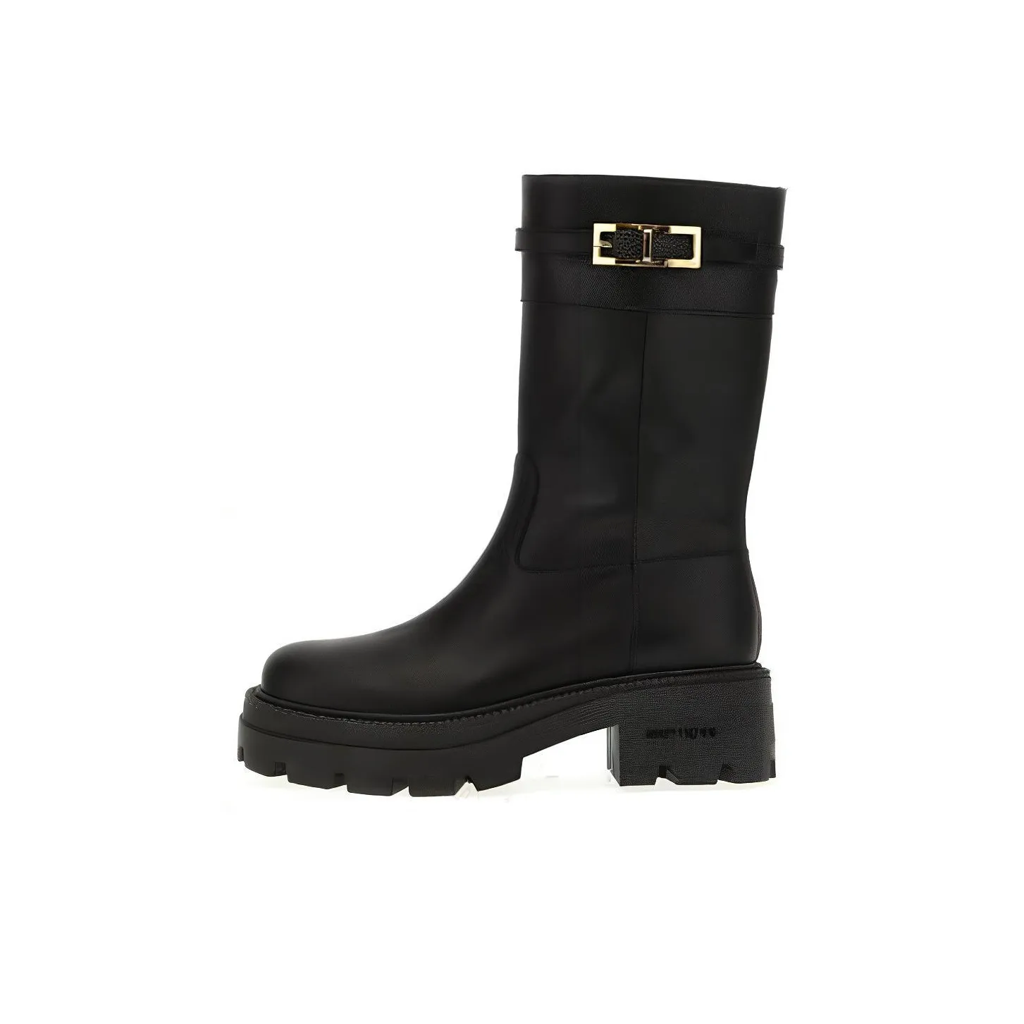 SERGIO ROSSI Nora Buckle Detailed Round Toe Boots Women's
