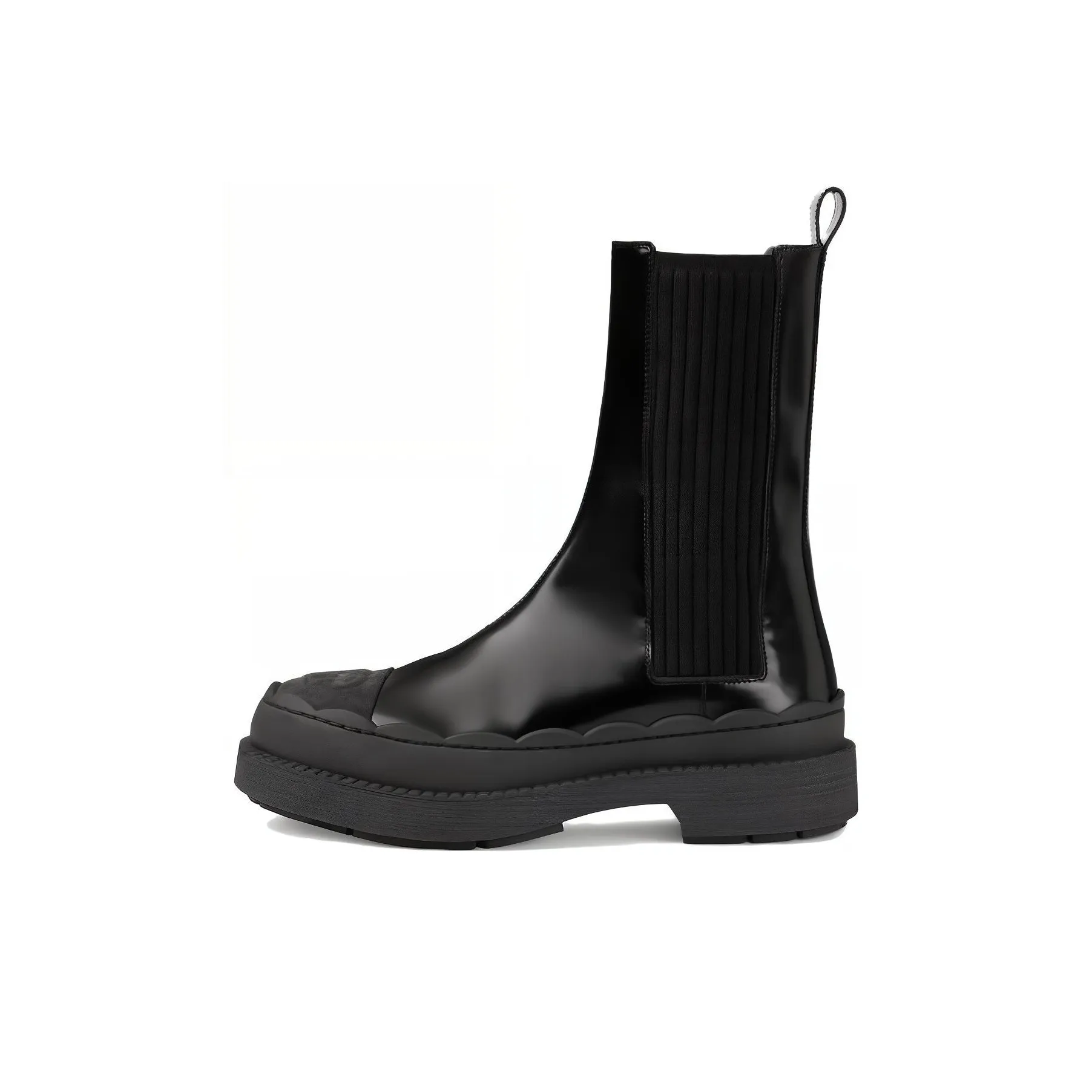GUCCI Interlocking G-logo Leather Boots
