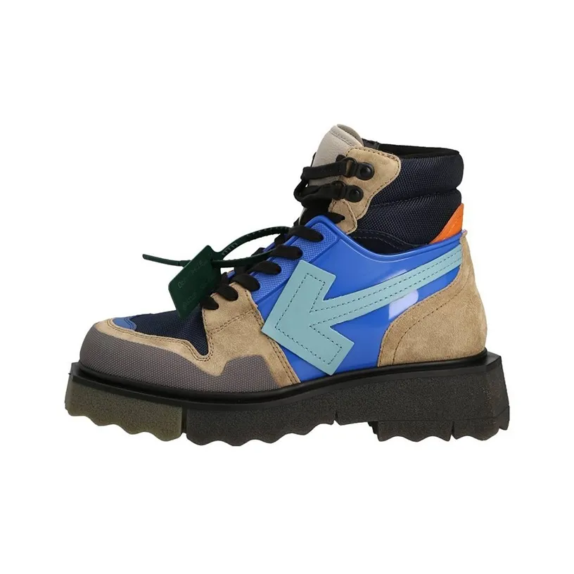 OFF WHITE Hiking Sponge Sneakerboot Turquoise