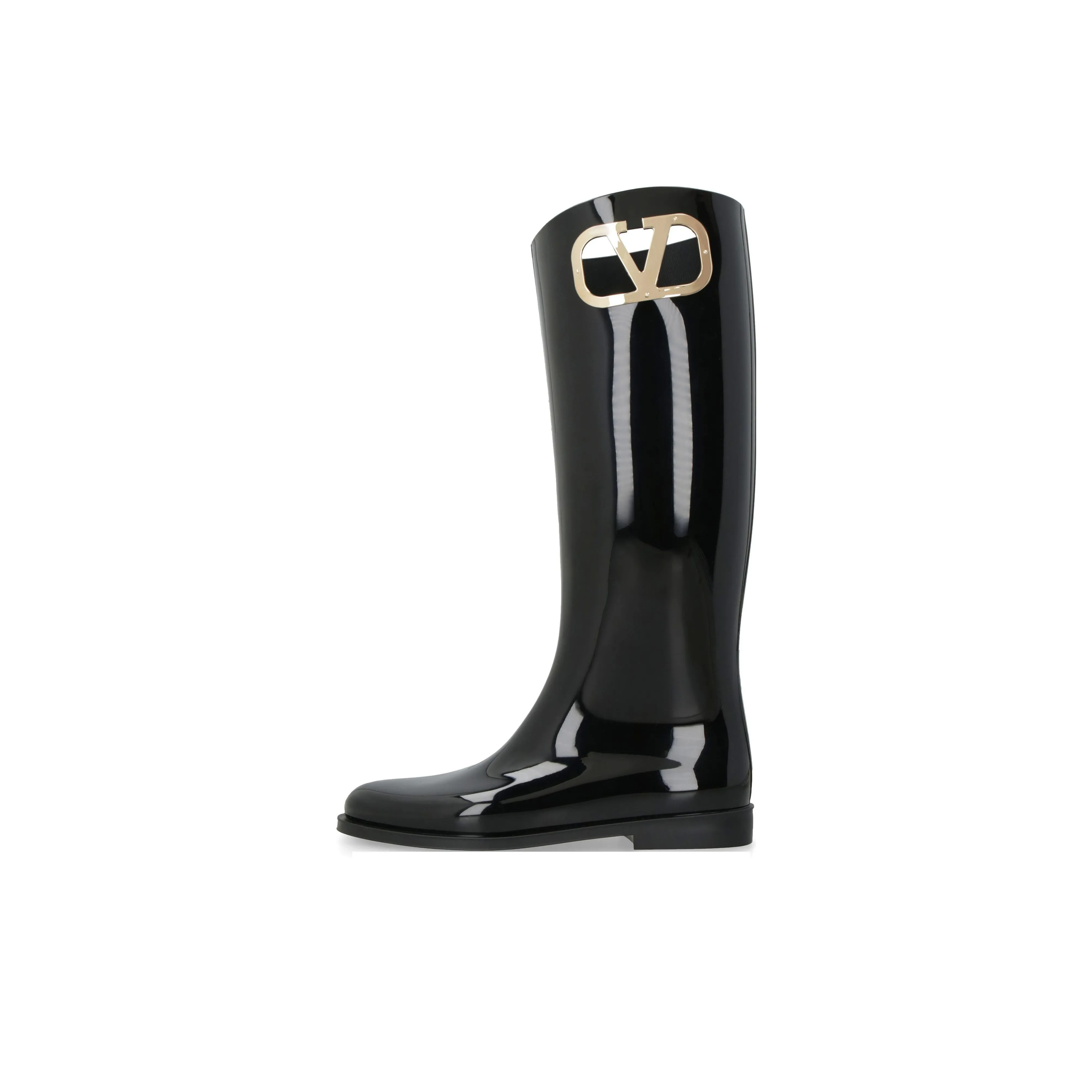 Valentino VLogo Type Round Toe Knee-High Boots Women's