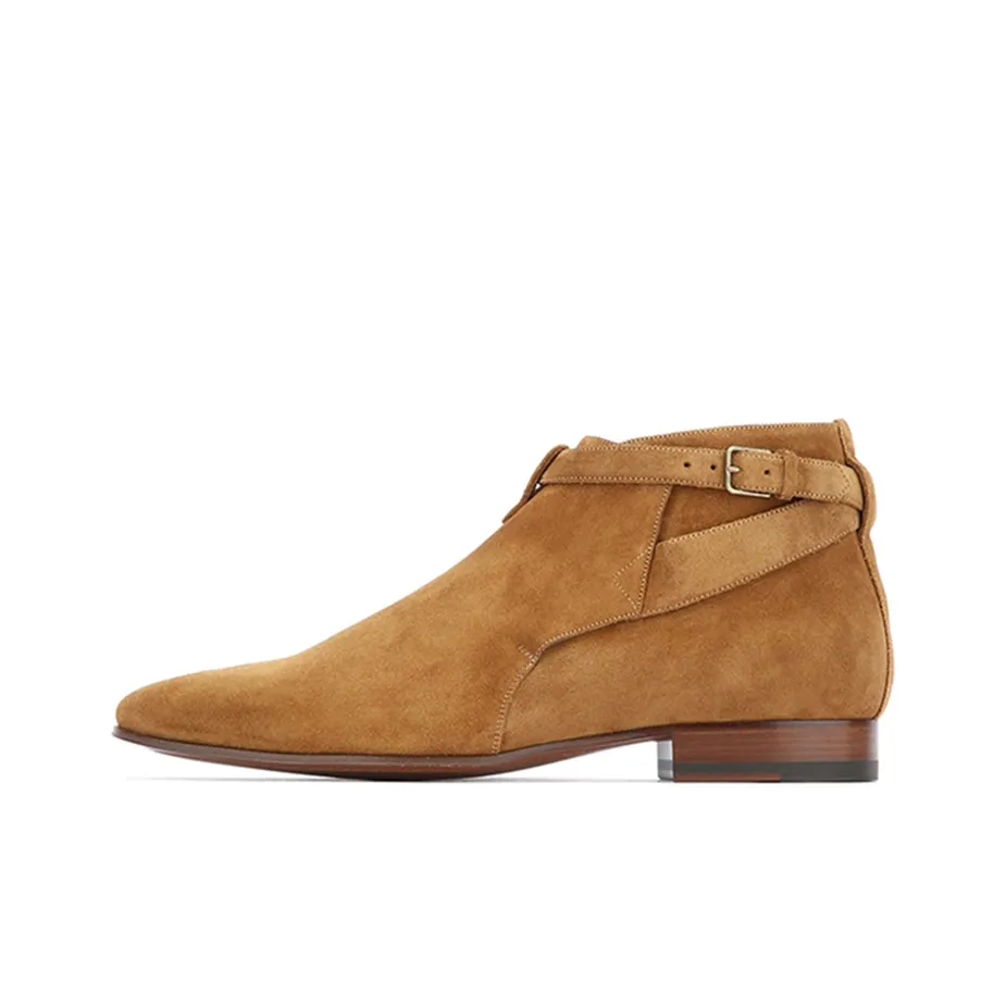 SAINT LAURENT Ankle Boots Men's Khaki