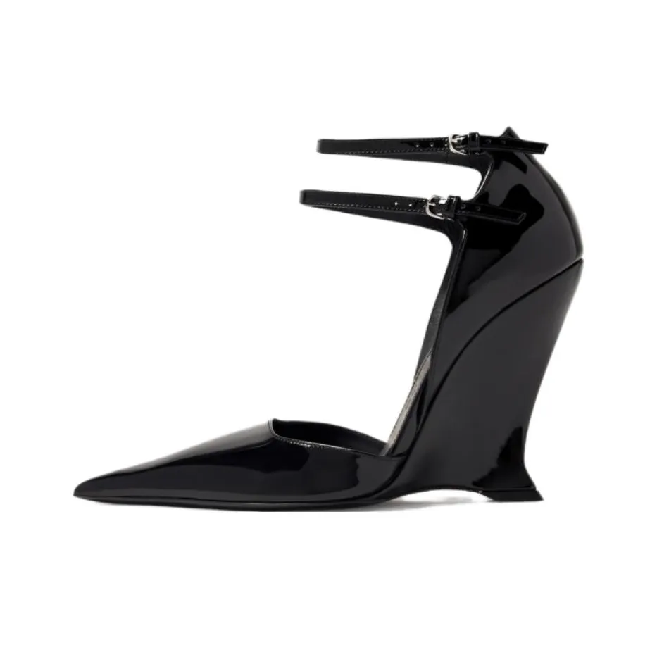 FERRAGAMO 105mm Pointed-toe High-wedge Sandals