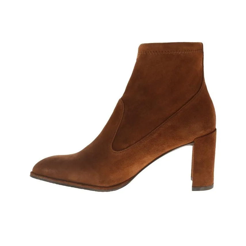 Stuart Weitzman/SW GLOVEMID Ankle Boots 8cm Women's Brown