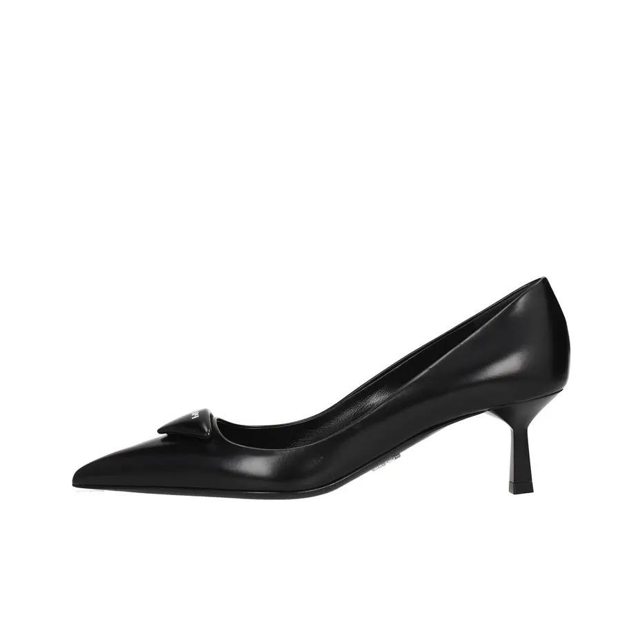 PRADA Spazzolato Heels 'Black' Women's