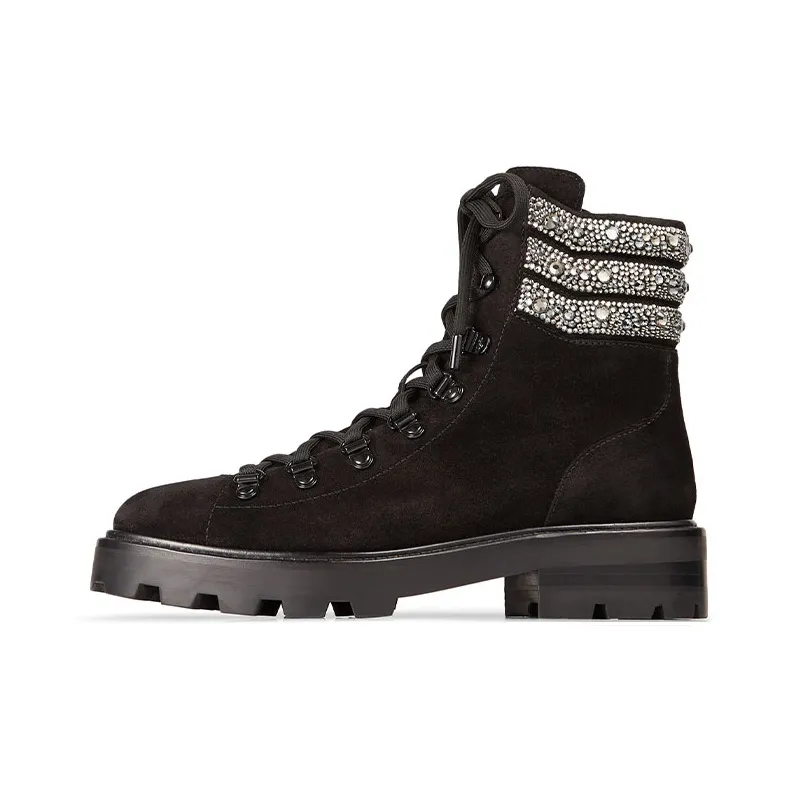 Jimmy Choo Eshe Flat Martin Boot Women's Black