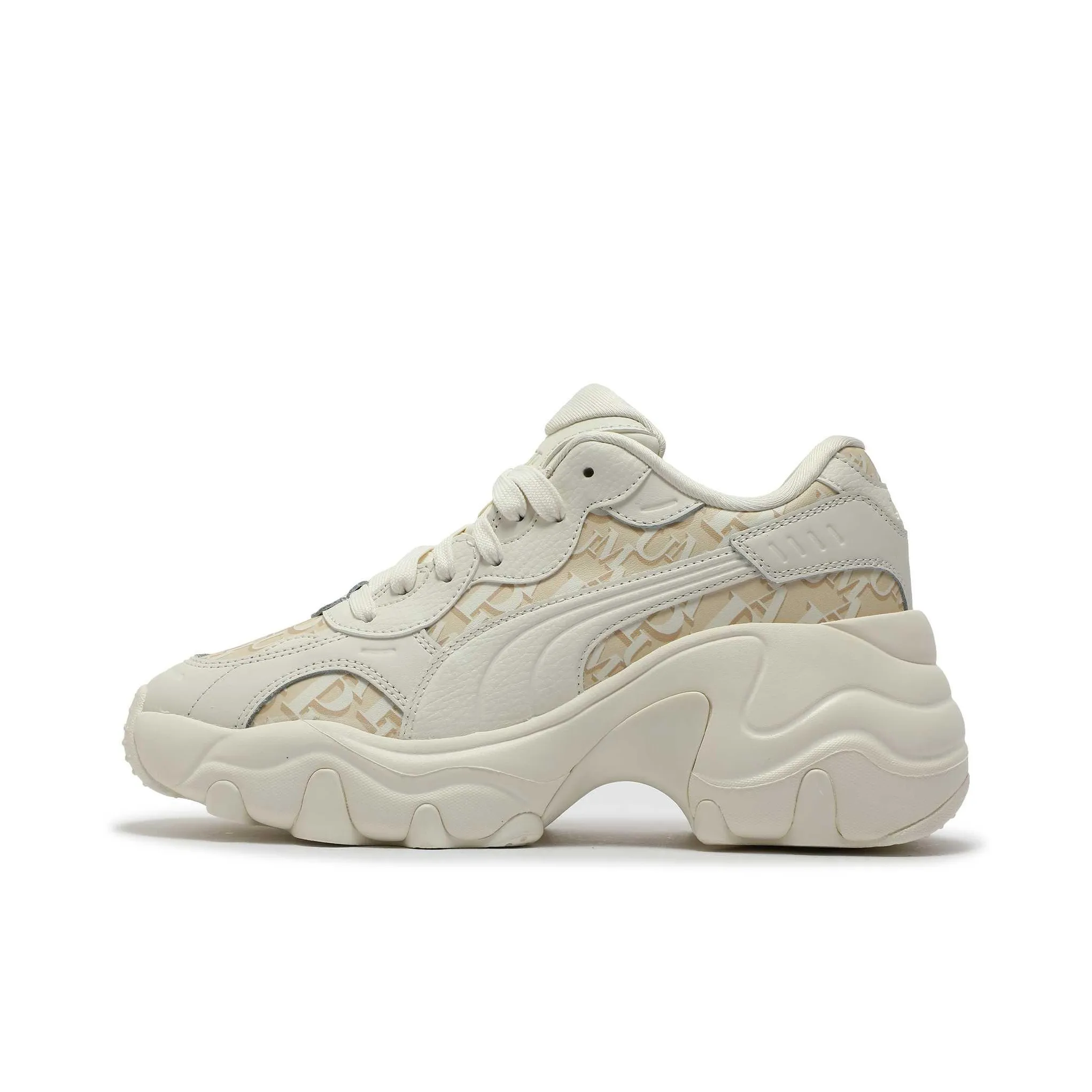 PUMA Pulsar Wedge Abrasion Resistant Mid Top Chunky Sneakers Women's Ecru