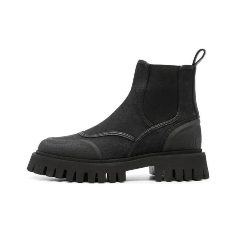 GUCCI GG Canvas Ankle Boots