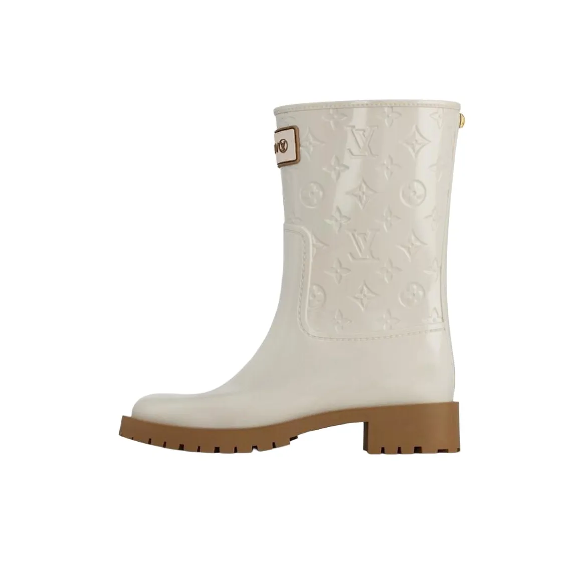 LOUIS VUITTON Drops Ankle Boots Women's Beige