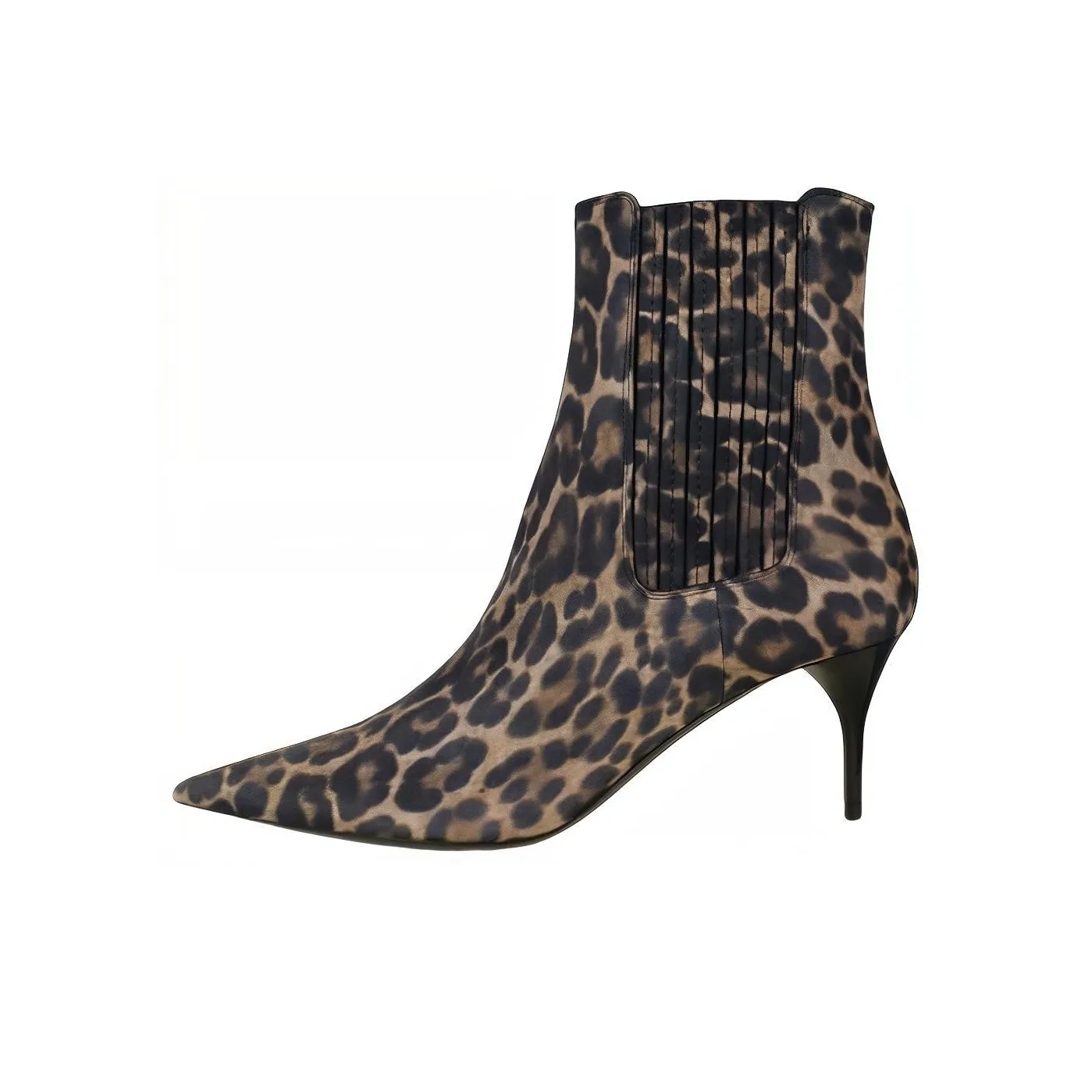 SAINT LAURENT Short Chelsea Boots Women's Leopard Print