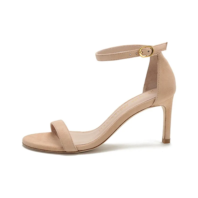 Stuart Weitzman/SW Slim Heel One Strap Court sandals 7.5cm Women's Cream Ecru