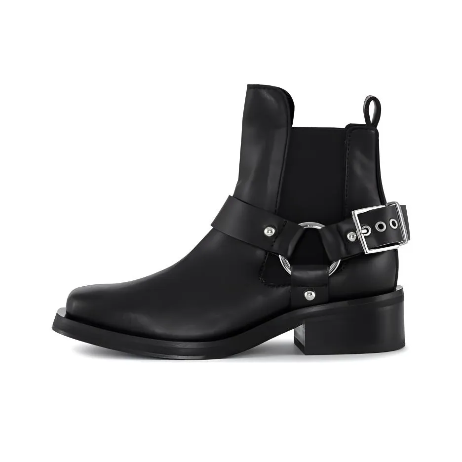 GANNI Low Cut Biker Chelsea Boots Women's
