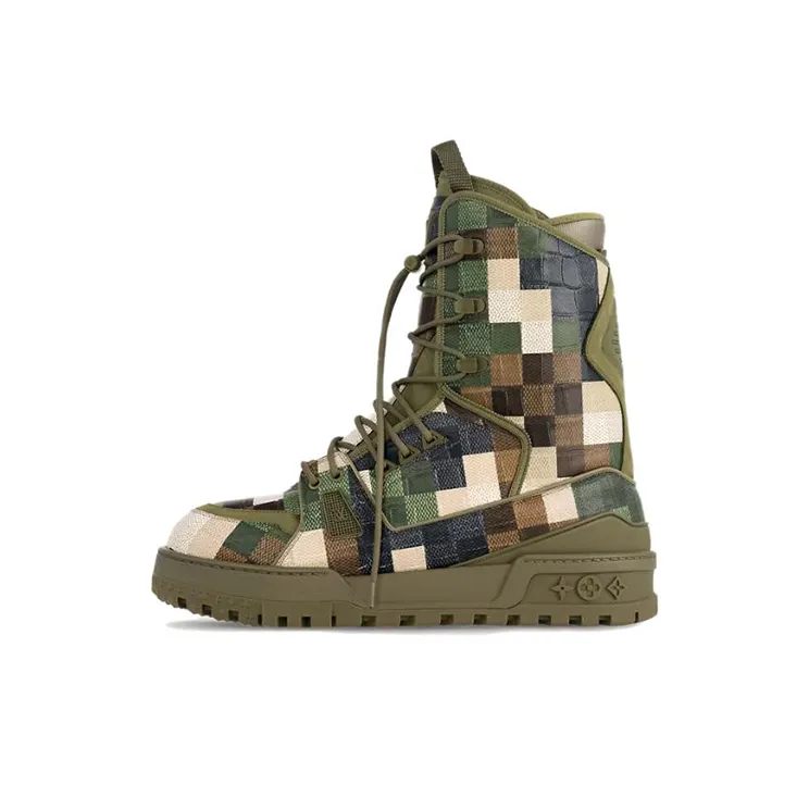 LOUIS VUITTON Trainer Ankle Boots Men's Green