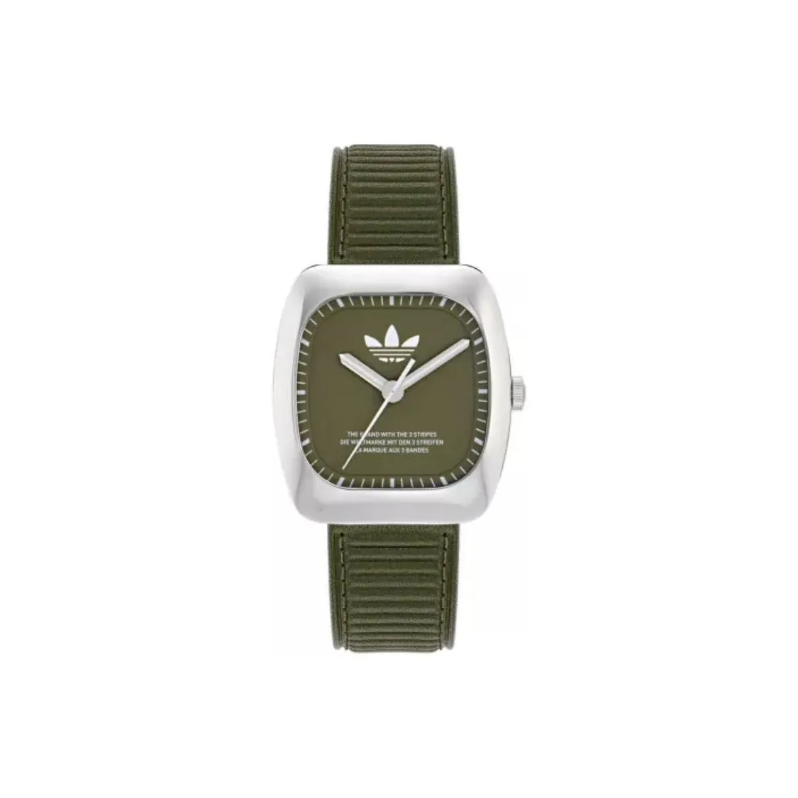 Adidas Originals Кварцевые часы Кожаный ремешок 37*40 мм Зеленый циферблат Унисекс
