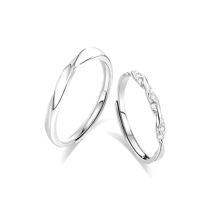 LUCA Sterling Silver Rings Unisex Anniversary Gift For Girlfriend's Birthday
