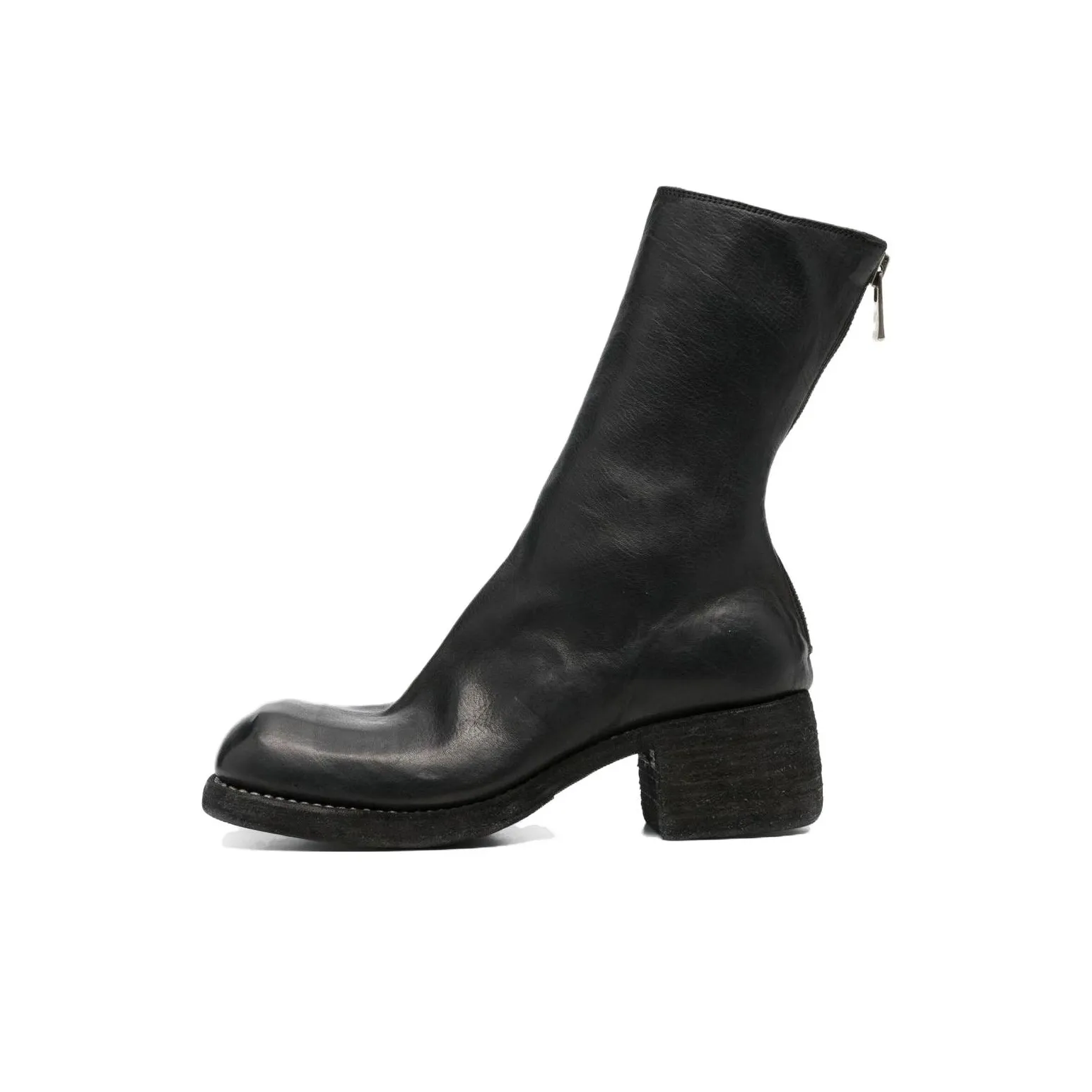 GUIDI Rear-zip Horse Leather Boots