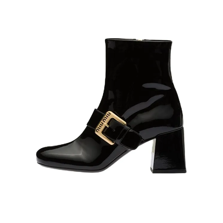 MIU MIU Ankle Boots 7.5cm Women's Black