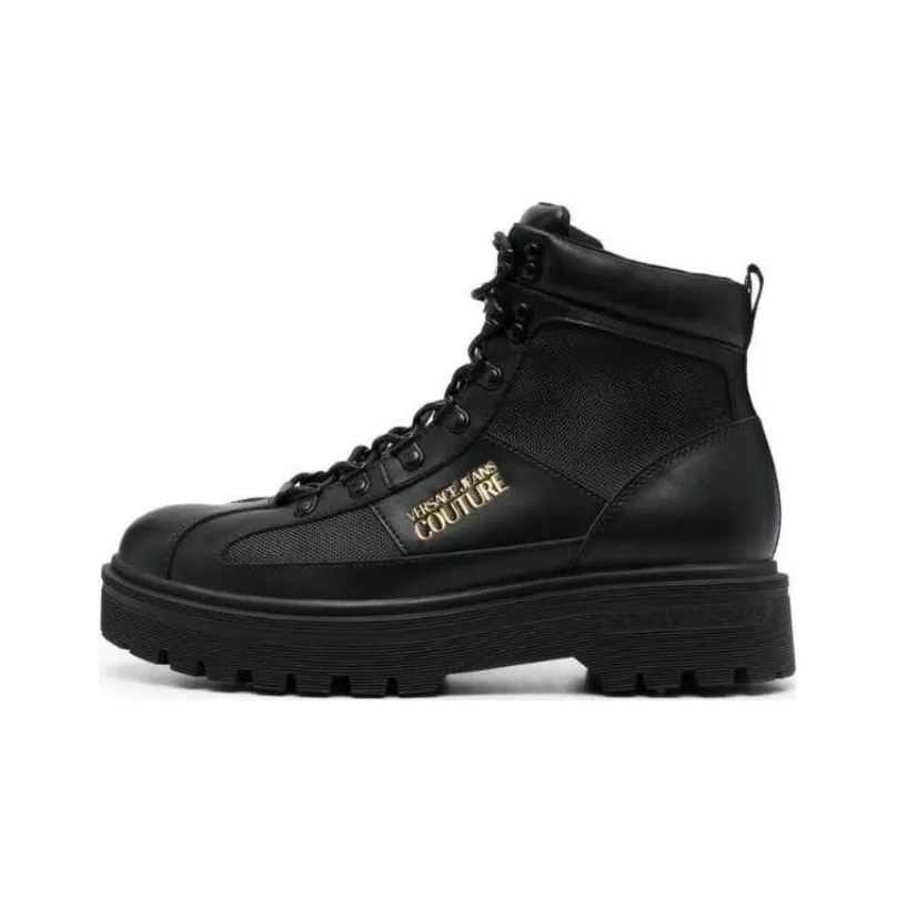 VERSACE JEANS Couture Logo-lettering Lace-up Boots