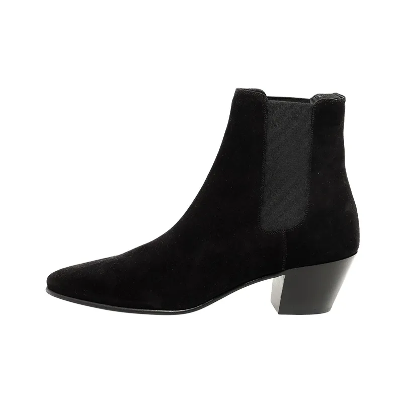 CELINE Short Chelsea Boots Men's Black