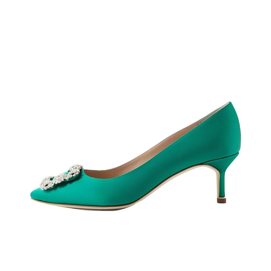 MANOLO BLAHNIK Slim Heel High Heels 5cm Women's Green